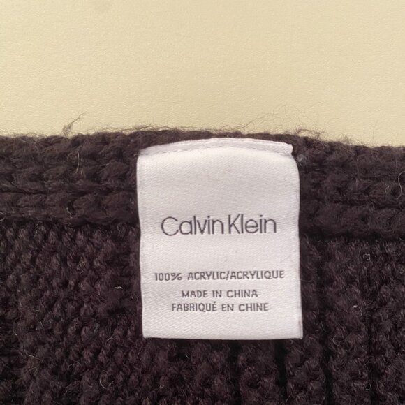 Calvin Klein Unisex Cable Knit Hat & Scarf Set - Picture 6 of 8